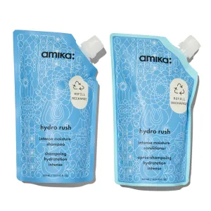 Amika Hydro Rush Intense Moisture Shampoo and Conditioner Refill Duo ($80 Value)