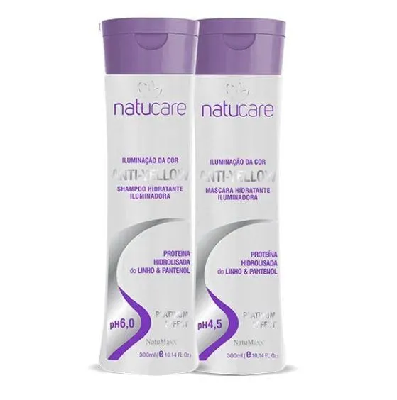 Anti Yellow Color Lighting Natucare Blond Moisturizing Kit 2x300ml - Natumaxx