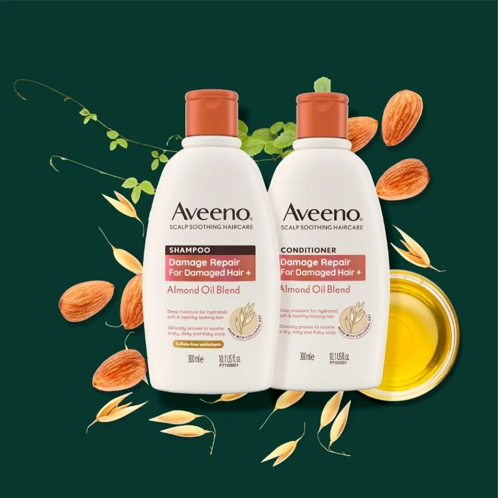 Aveeno Damage Repair  Almond Oil Blend Shampoo 300ml