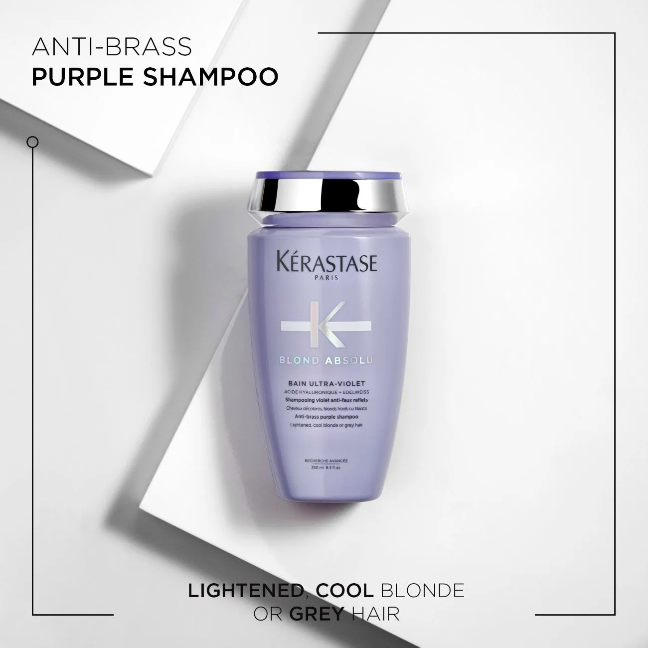 Blond Absolu Bain Ultra-Violet Anti-Brass Purple Shampoo - Lightened Cool Blond or Grey Hair