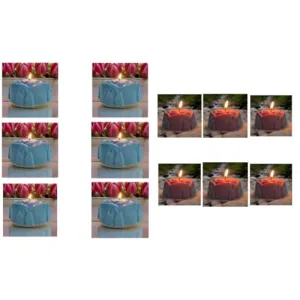 Blue 6pc and purple 6pc color fragrance candle/scented candle/home decor candle/candles/combo pack of 12