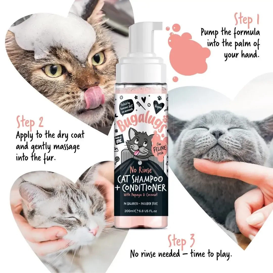 Bugalugs No Rinse Cat Shampoo & Conditioner