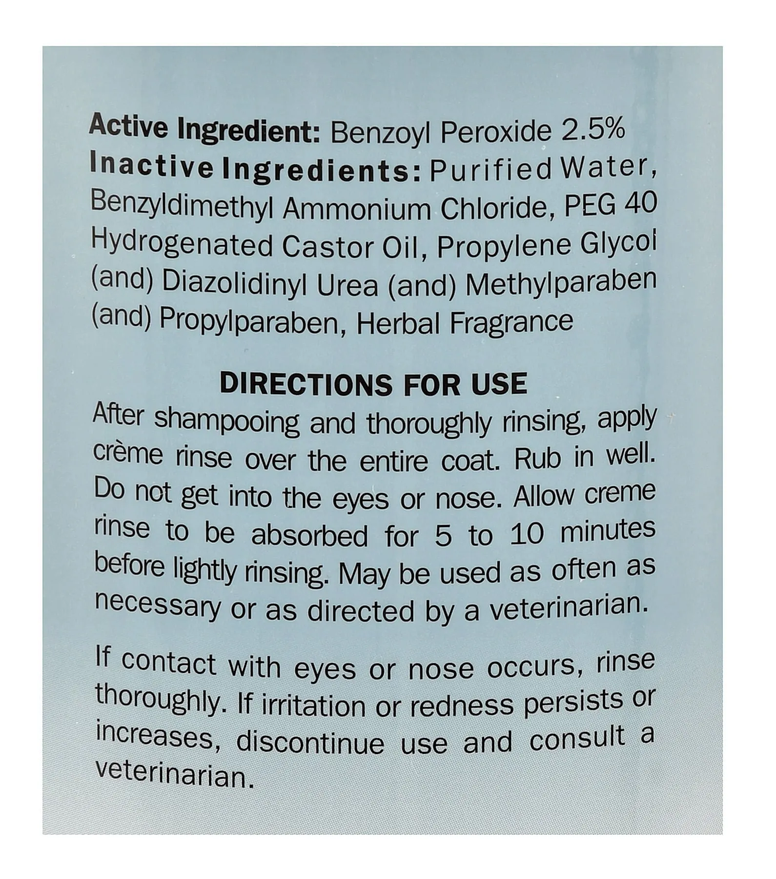 Davis Benzoyl Peroxide Creme Rinse