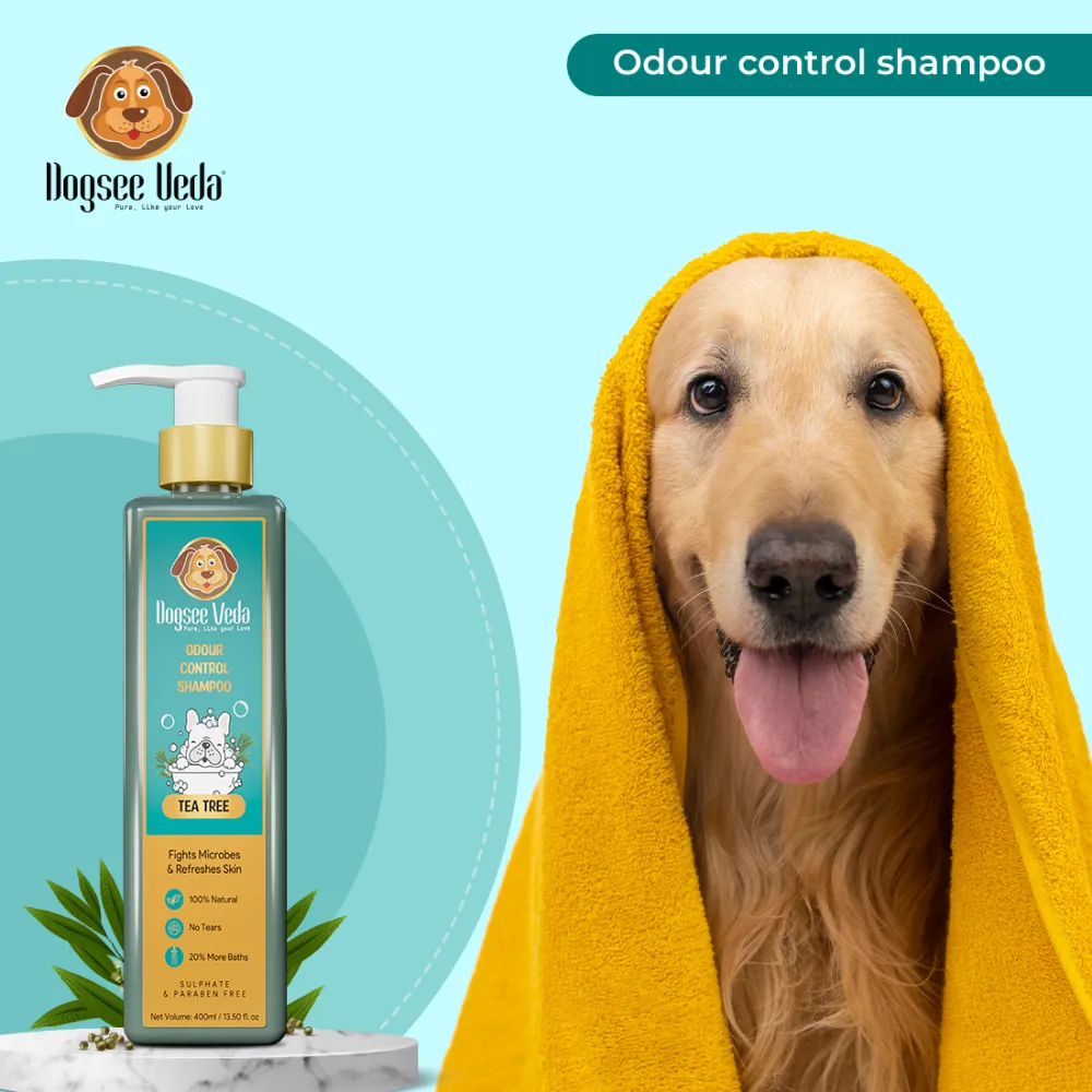 Dogsee Veda Odour Control Tea Tree Shampoo for Dogs (400ml) (Limited Shelf Life) (Buy 1 Get 1)