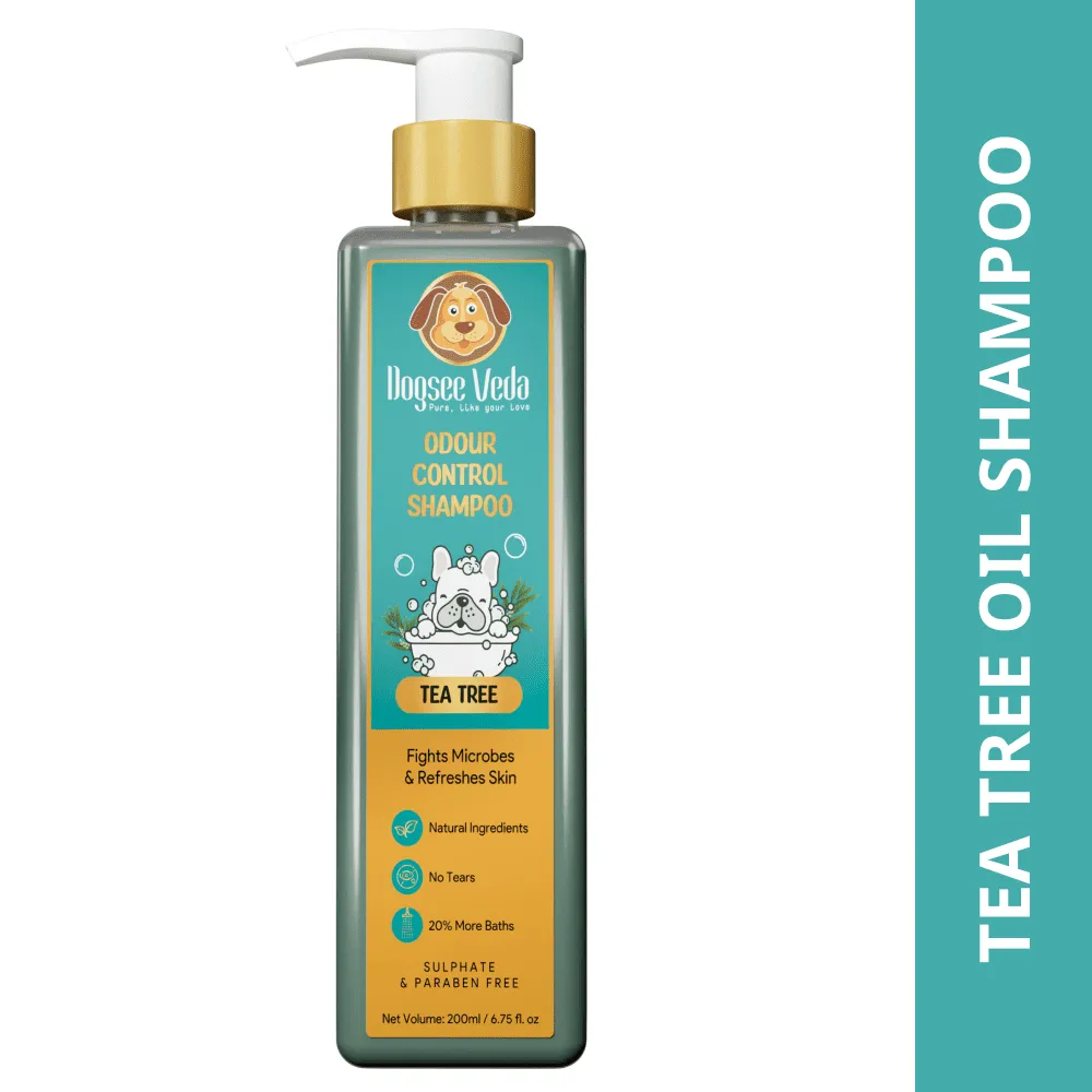 Dogsee Veda Odour Control Tea Tree Shampoo for Dogs (400ml) (Limited Shelf Life) (Buy 1 Get 1)