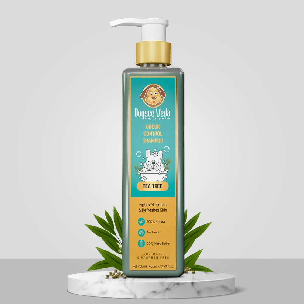 Dogsee Veda Odour Control Tea Tree Shampoo for Dogs (400ml) (Limited Shelf Life) (Buy 1 Get 1)