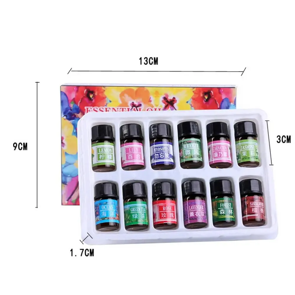 Essential Oil Set 12-bottle 3ML/0.13oz Defuse Essential Oils Water-soluble Natural Essential Oils For Diffuser Humidifier