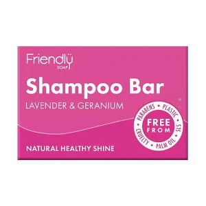 Friendly Soap Natural Shampoo - Lavender & Geranium 95g