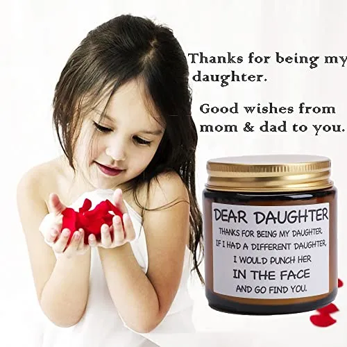 Funny Lavender Scented Candles for Daughter-Daughter Gifts from Mom, Dad-Funny Birthday Presents from Mother, Father