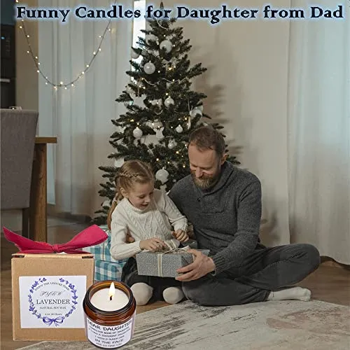 Funny Lavender Scented Candles for Daughter-Daughter Gifts from Mom, Dad-Funny Birthday Presents from Mother, Father