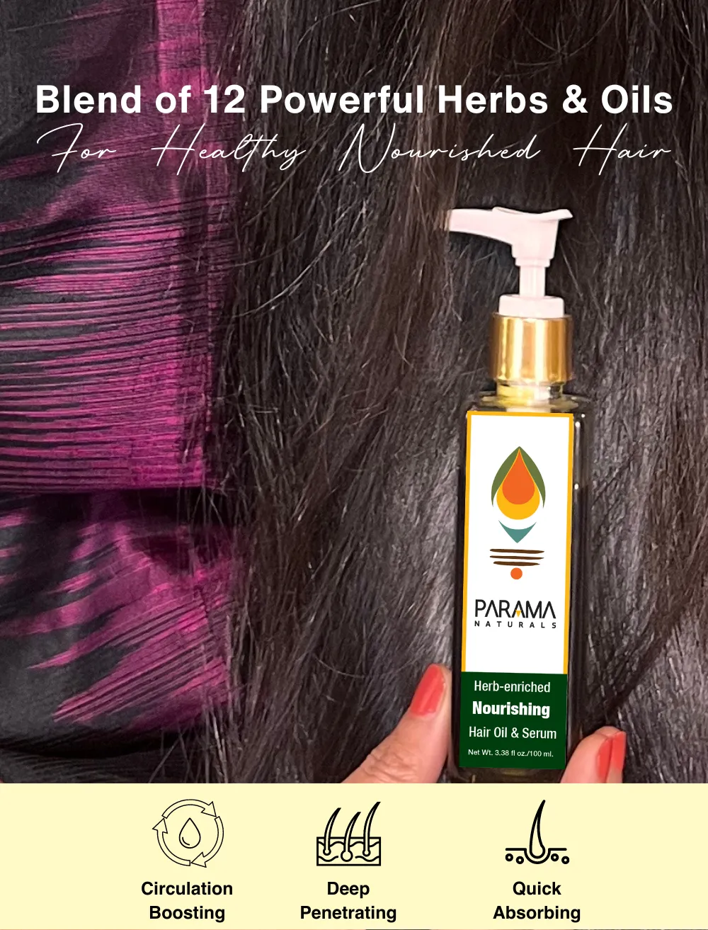 Herb-enriched Nourishing Hair Oil & Serum