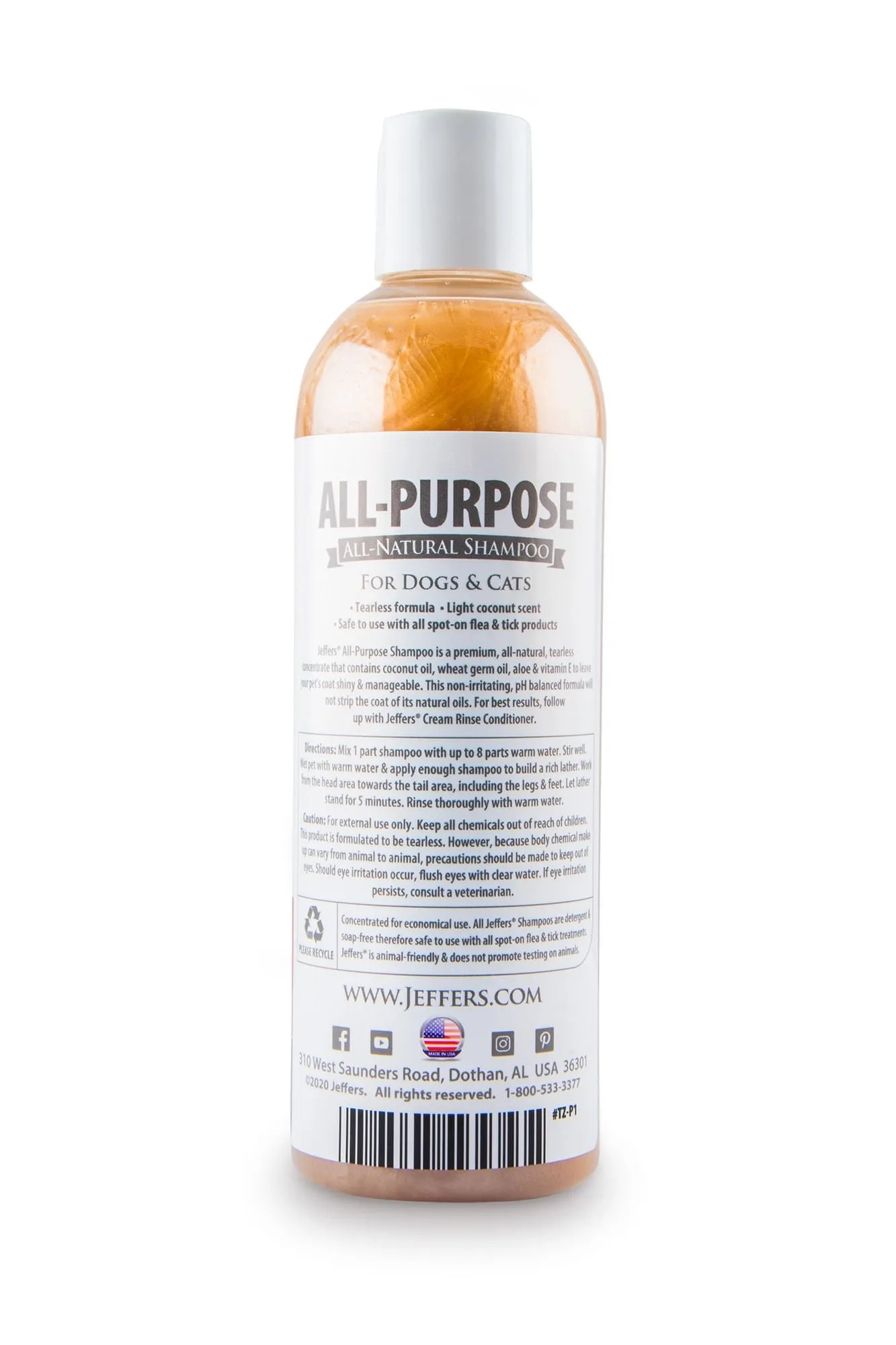 Jeffers All-Purpose Shampoo for Dogs and Cats