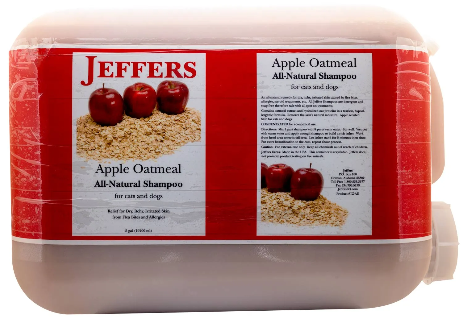 Jeffers Pet Apple-Oatmeal Shampoo for Dogs and Cats