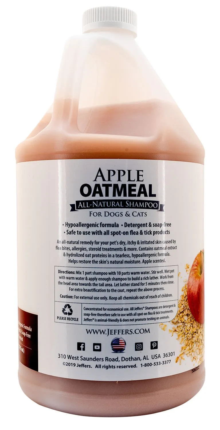 Jeffers Pet Apple-Oatmeal Shampoo for Dogs and Cats