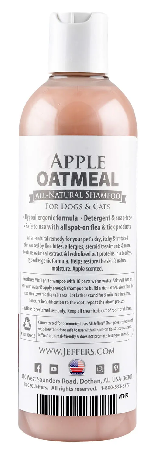 Jeffers Pet Apple-Oatmeal Shampoo for Dogs and Cats