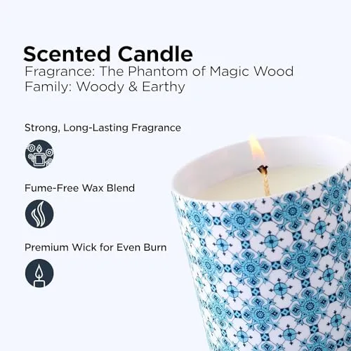 Kuber Industries Scented Candles | Fragrance Candles | Candles for Wedding | Candles for Bedroom | Birthday Candles | Valentines Day Gifts Candles | DY-230708B | Blue