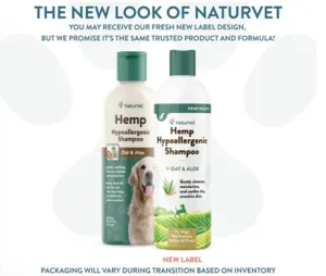 NaturVet Hemp Hypoallergenic Shampoo for Dogs (16oz)