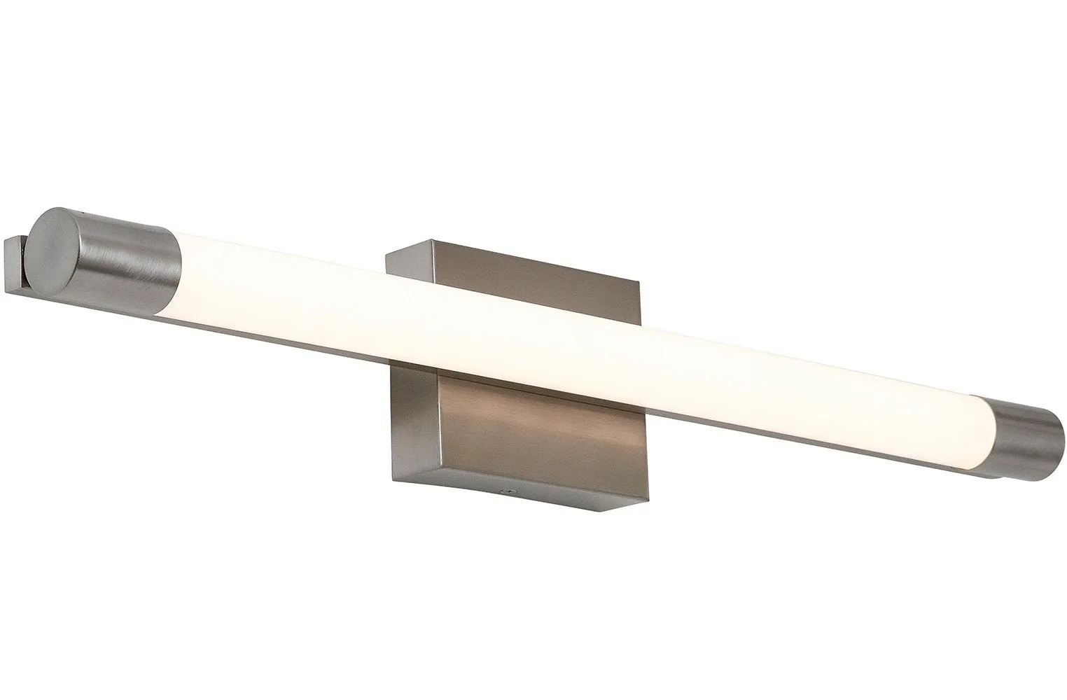 New Slim Line Modern Frosted Bathroom Vanity Light Fixture | Contemporary Sleek Dimmable