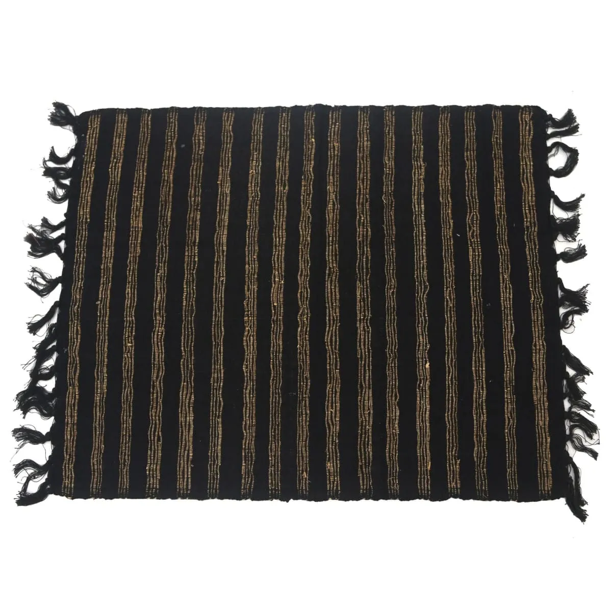 Novica Black Lurik Cotton Blend Placemats (Set Of 4)