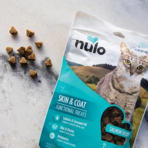 Nulo Functional Grain-Free Skin & Coat Salmon Cat treats, 4 oz