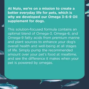 Nulo Omega 3-6-9 Fish Oil for Dogs Food Supplement 16 oz