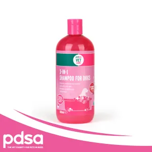 PDSA Vet Care | 3-in-1 Shampoo for Dogs 500ml