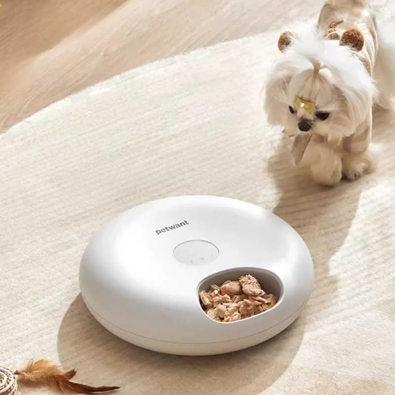 Petwant Cordless Pet Feeder with Scheduler For Wet & Dry Food