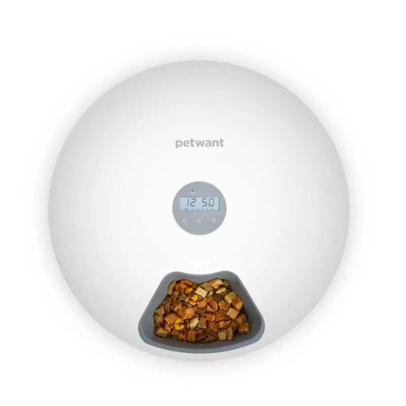 Petwant Cordless Pet Feeder with Scheduler For Wet & Dry Food