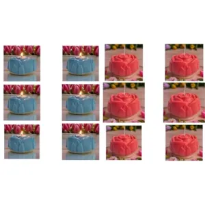 Pink 6pc and blue 6pc color fragrance candle/scented candle/candle light/home decor candle/candles/combo pack of 12