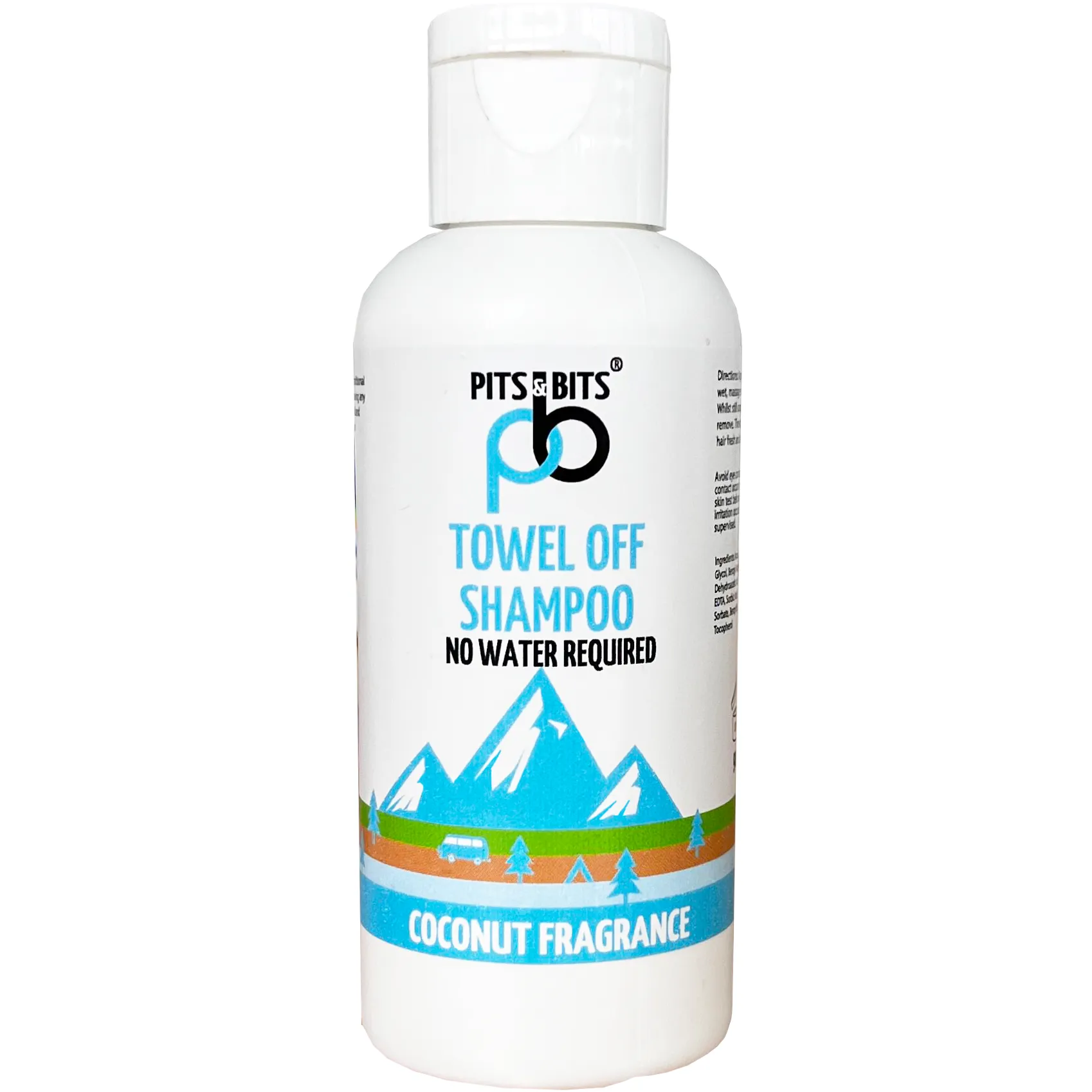 Pits & Bits Towel Off Shampoo - Coconut 100ml Travel Size