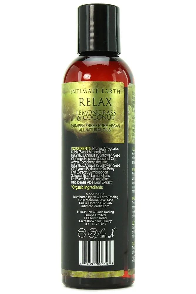 Relax Massage Oil 4oz/120ml in Lemongrass & Coconut