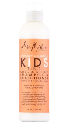 Shea Moisture Coconut & Hibiscus Kids 2-in-1 Shampoo & Conditioner 8 oz