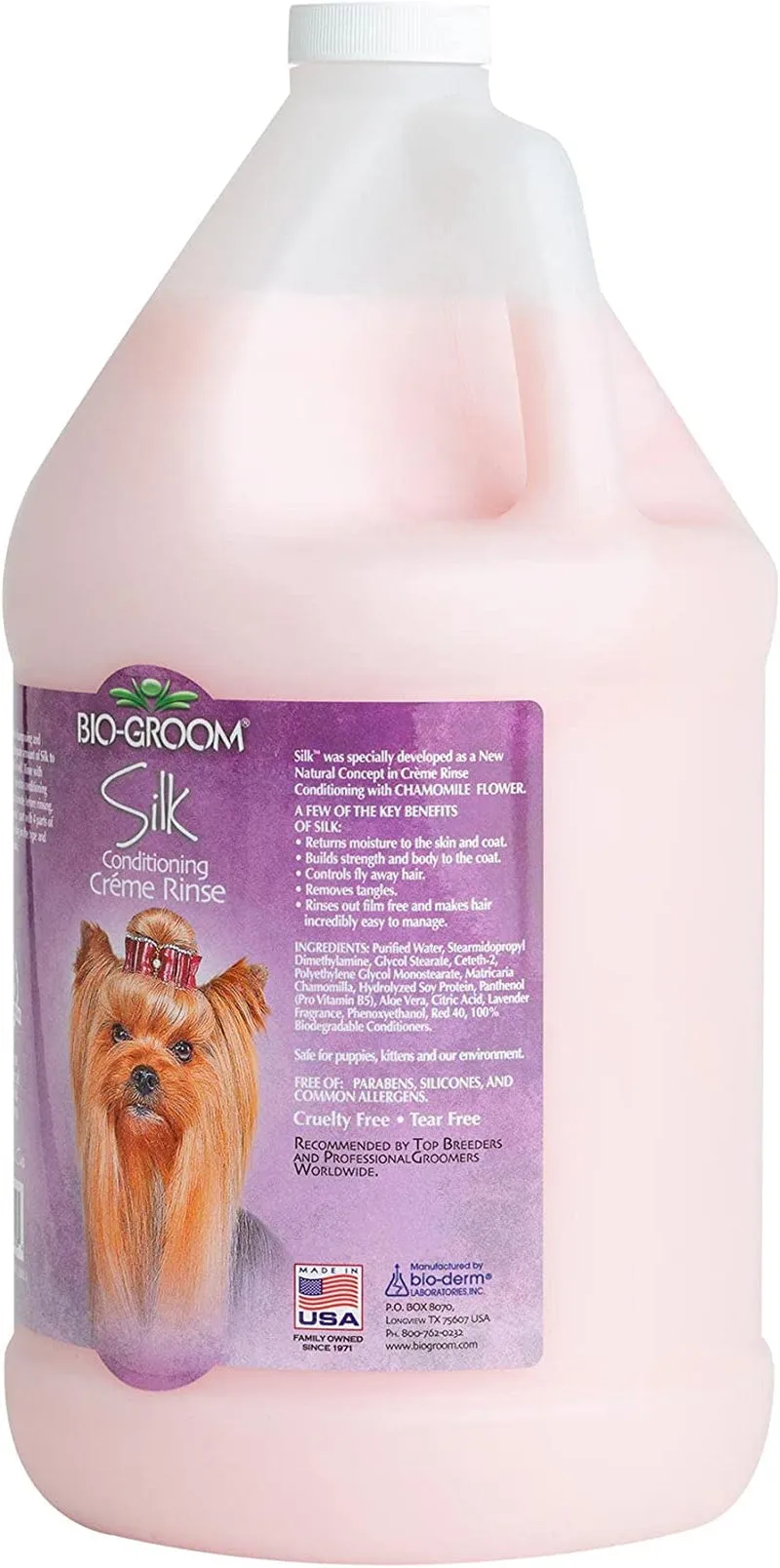 Silk Creme Rinse Dog Conditioner - Conditioner for Dogs, Puppy Conditioner, Dog Conditioner Detangler, Dog Hair Conditioner - 1 Gallon