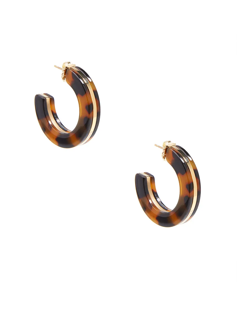 Sleek Torti Hoop Earring