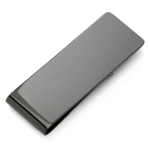 Stainless Steel Gunmetal Engravable Money Clip