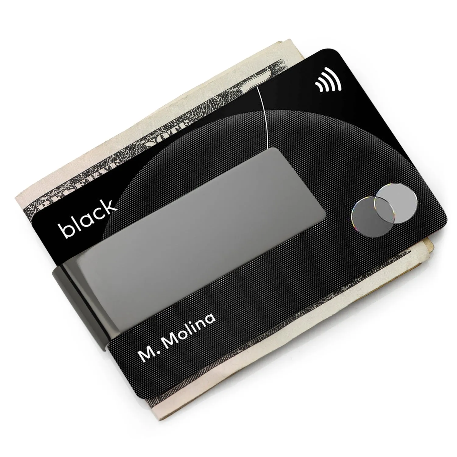 Stainless Steel Gunmetal Engravable Money Clip