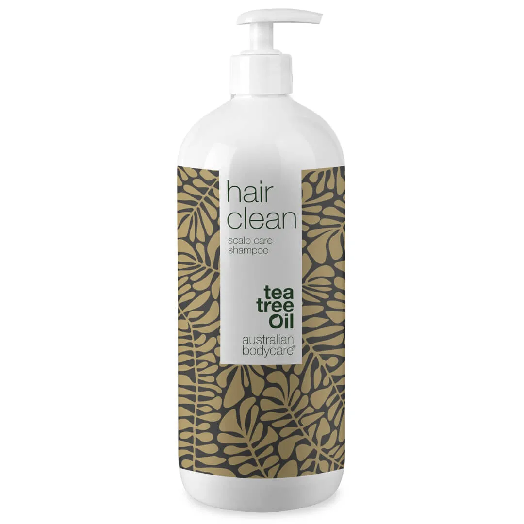 Tea Tree Oil dandruff shampoo against dry and itchy scalp — Tea Tree Shampoo for daily care and prevention of dandruff, flaky scalp and spots on scalp