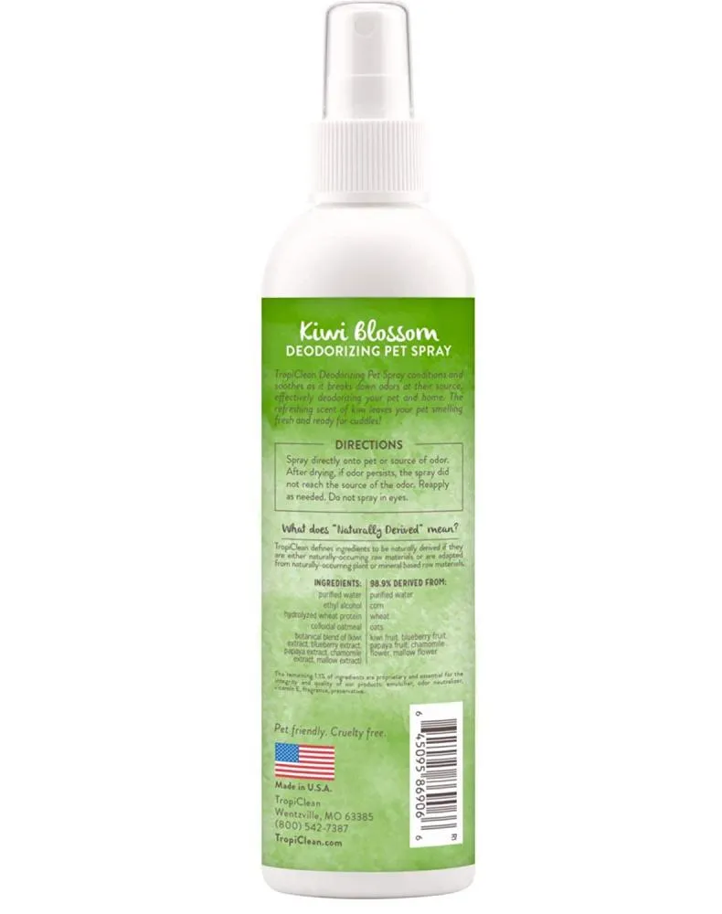 TropiClean Kiwi Blossom Deodorizing Spray for Pets