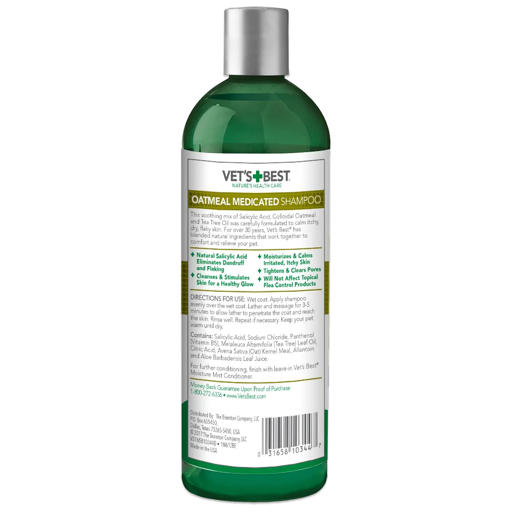 Vet's Best Oatmeal Medicated Shampoo 16oz